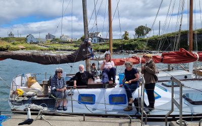 Flotilla of boats to Long Island
